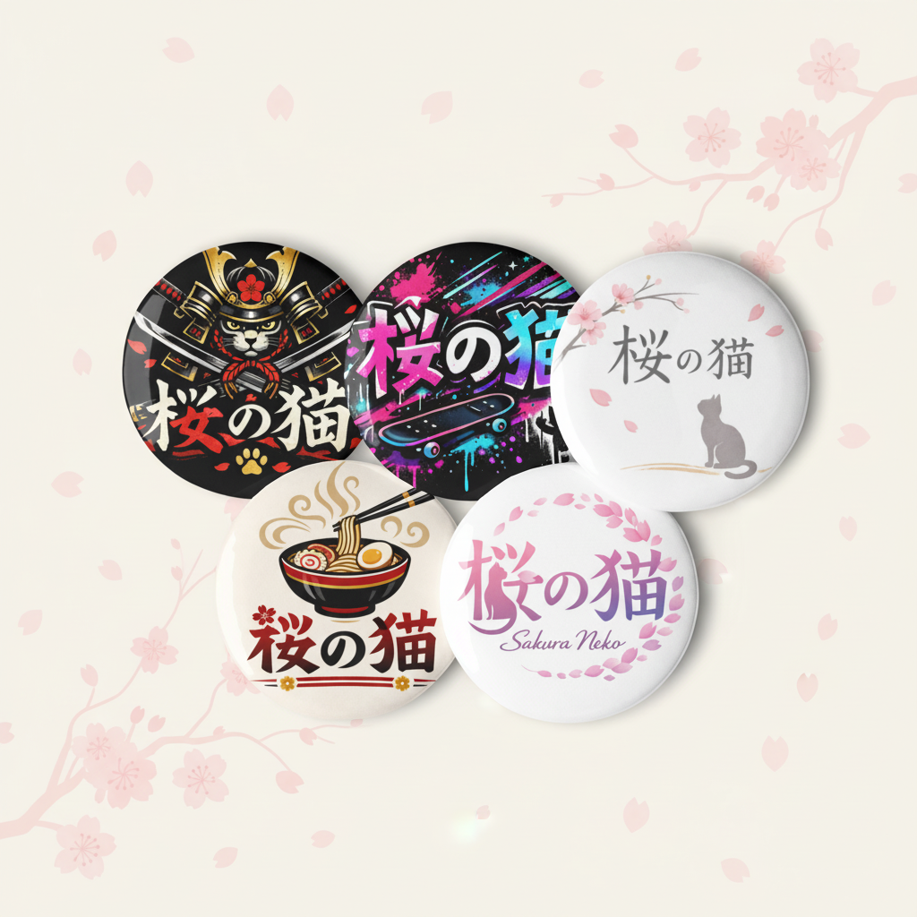 Set de pins Signature 桜の猫